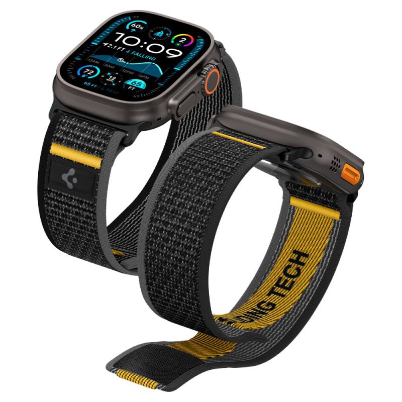 Curea pentru Apple Watch 6/7/8/9/10/11/SE/SE 2/SE 3/Ultra/Ultra 2/ Ultra 3/Ultra 4 (44/45/46/49mm) - Spigen Athlex Air (AMP09033) - Active Black