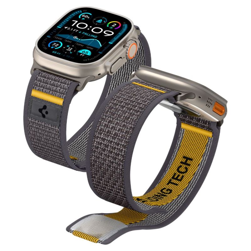 Curea pentru Apple Watch 6/7/8/9/10/11/SE/SE 2/SE 3/Ultra/Ultra 2/ Ultra 3/Ultra 4 (44/45/46/49mm) - Spigen Athlex Air (AMP09034) - Active Gray