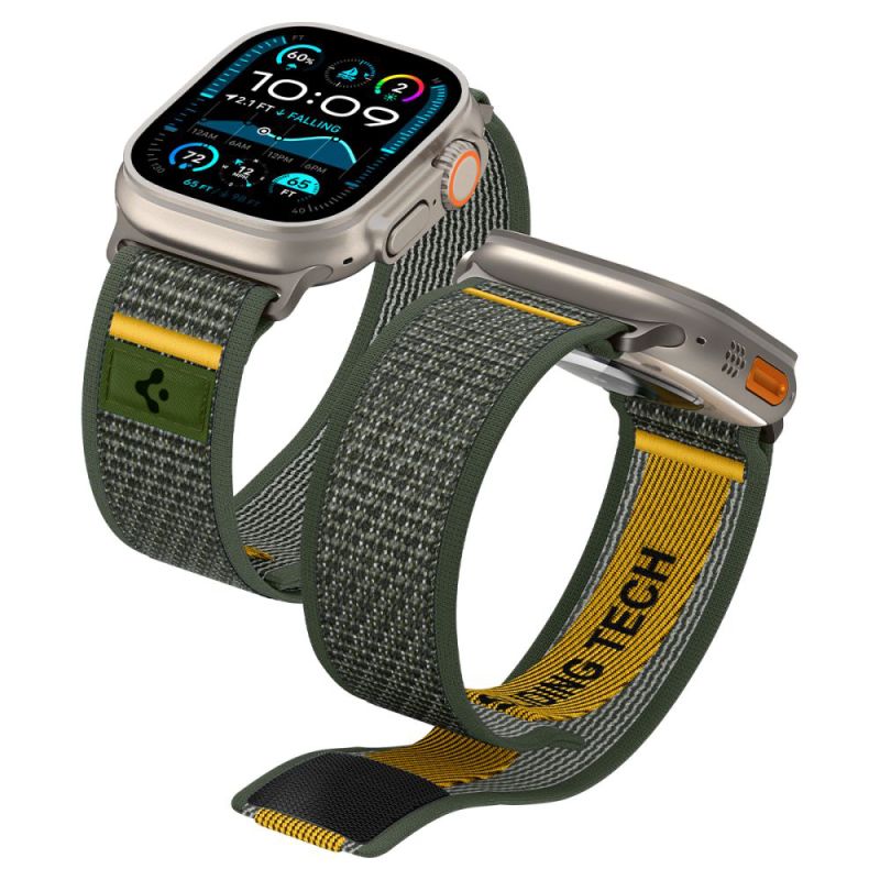 Curea pentru Apple Watch 6/7/8/9/10/11/SE/SE 2/SE 3/Ultra/Ultra 2/ Ultra 3/Ultra 4 (44/45/46/49mm) - Spigen Athlex Air (AMP09035) - Active Green