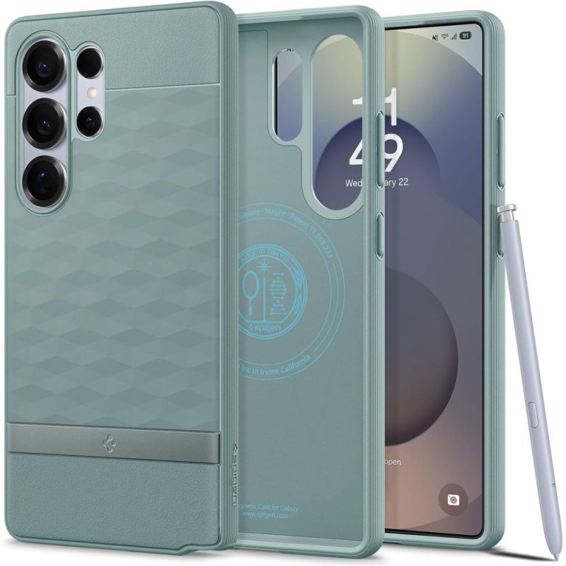 Husa pentru Samsung Galaxy S25 Ultra - Spigen Caseology Parallax MagSafe (ACS09053) - Sage Green