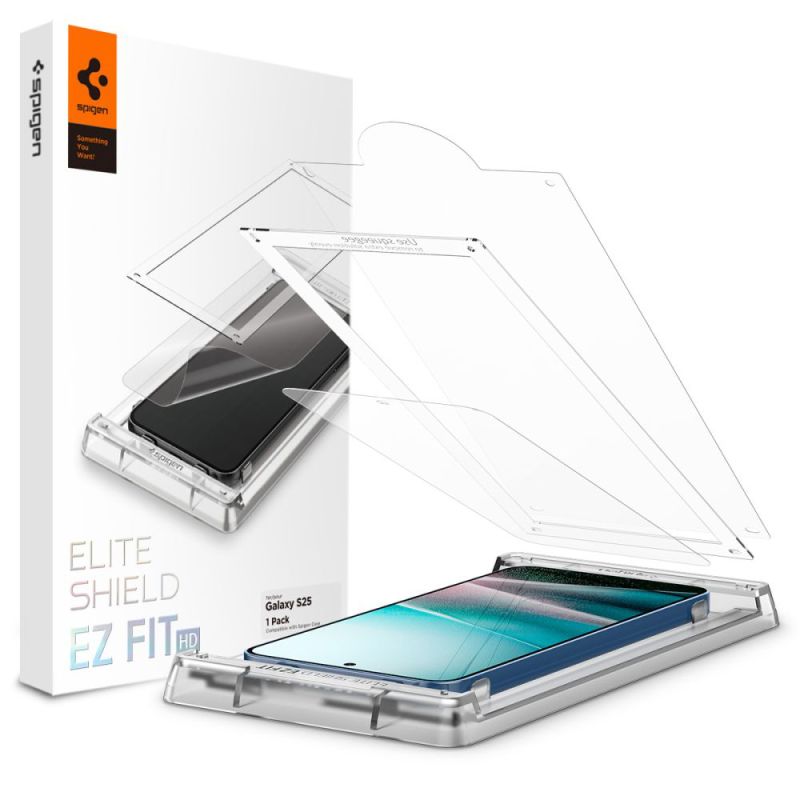 Folie pentru Samsung Galaxy S25 Plus - Spigen Elite Shield EZ Fit HD (AFL09087) - Clear