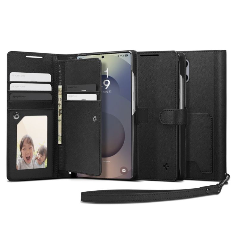 Husa pentru Samsung Galaxy S25 Ultra - Spigen Wallet S (ACS09124) - Black