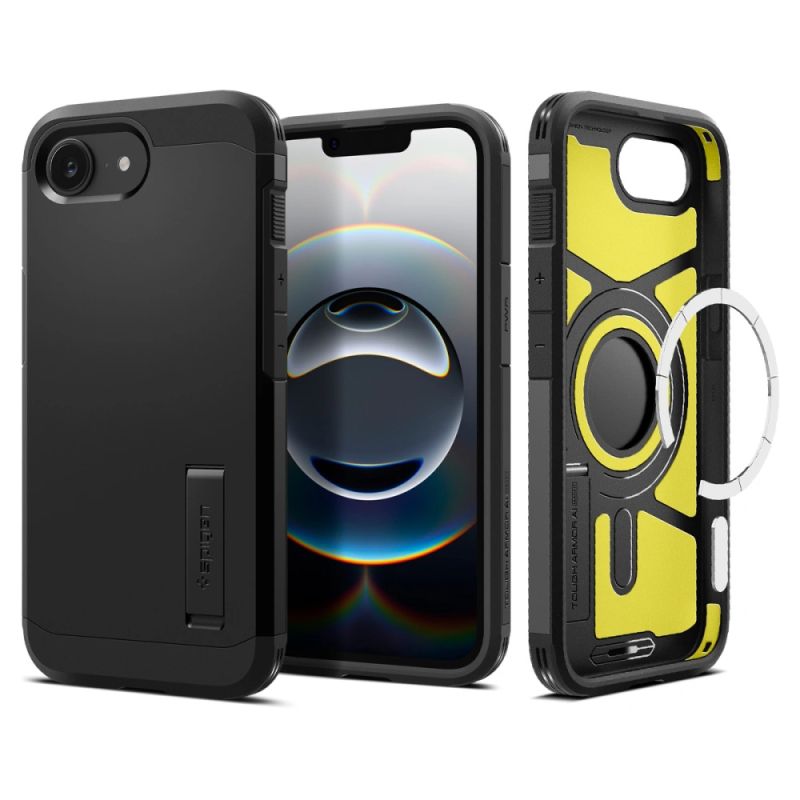 Husa pentru iPhone 16e / iPhone 17e - Spigen Tough Armor MagSafe (ACS09137) - Black