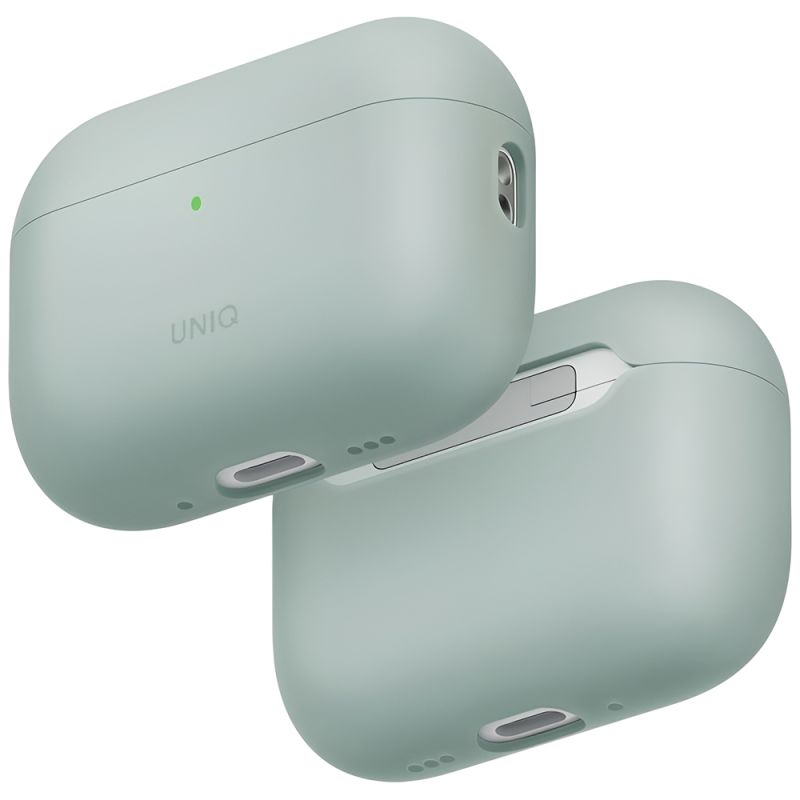 Husa pentru AirPods Pro 3 - UNIQ Lino Hybrid Series - Iceplant Green
